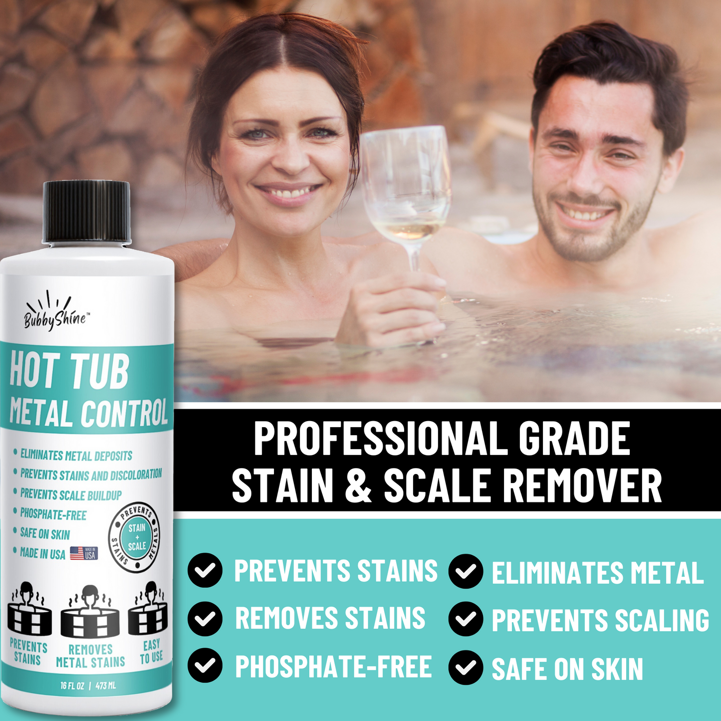 Hot Tub Metal Control 16 oz