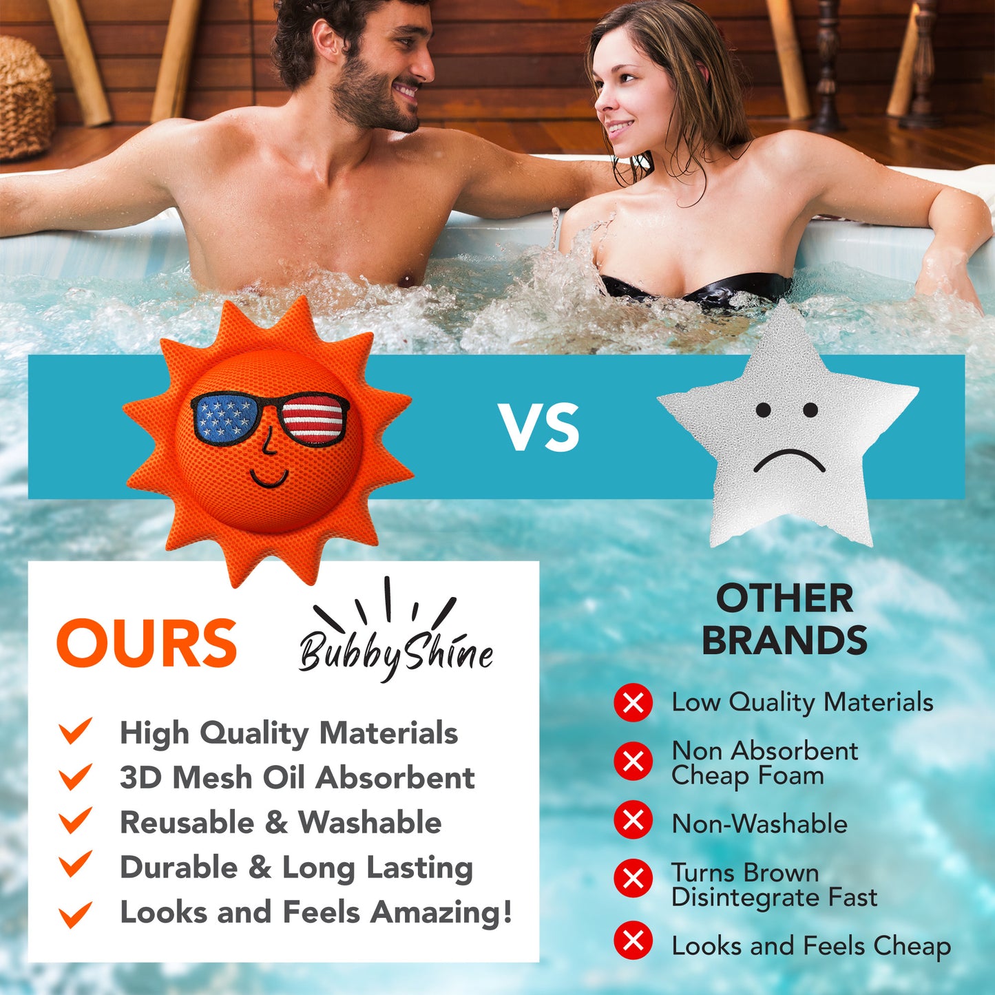 Hot Tub Scum Absorber USA 1 Pack
