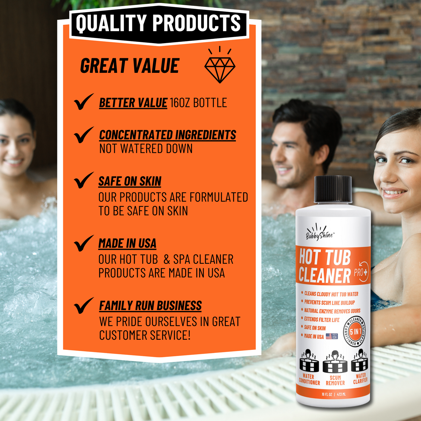 Hot Tub Cleaner Pro + 16oz