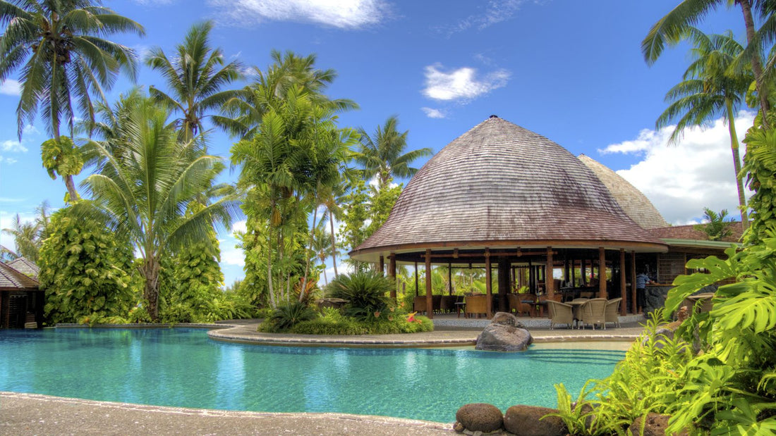 Crisp residential backyard swimming pool and patio