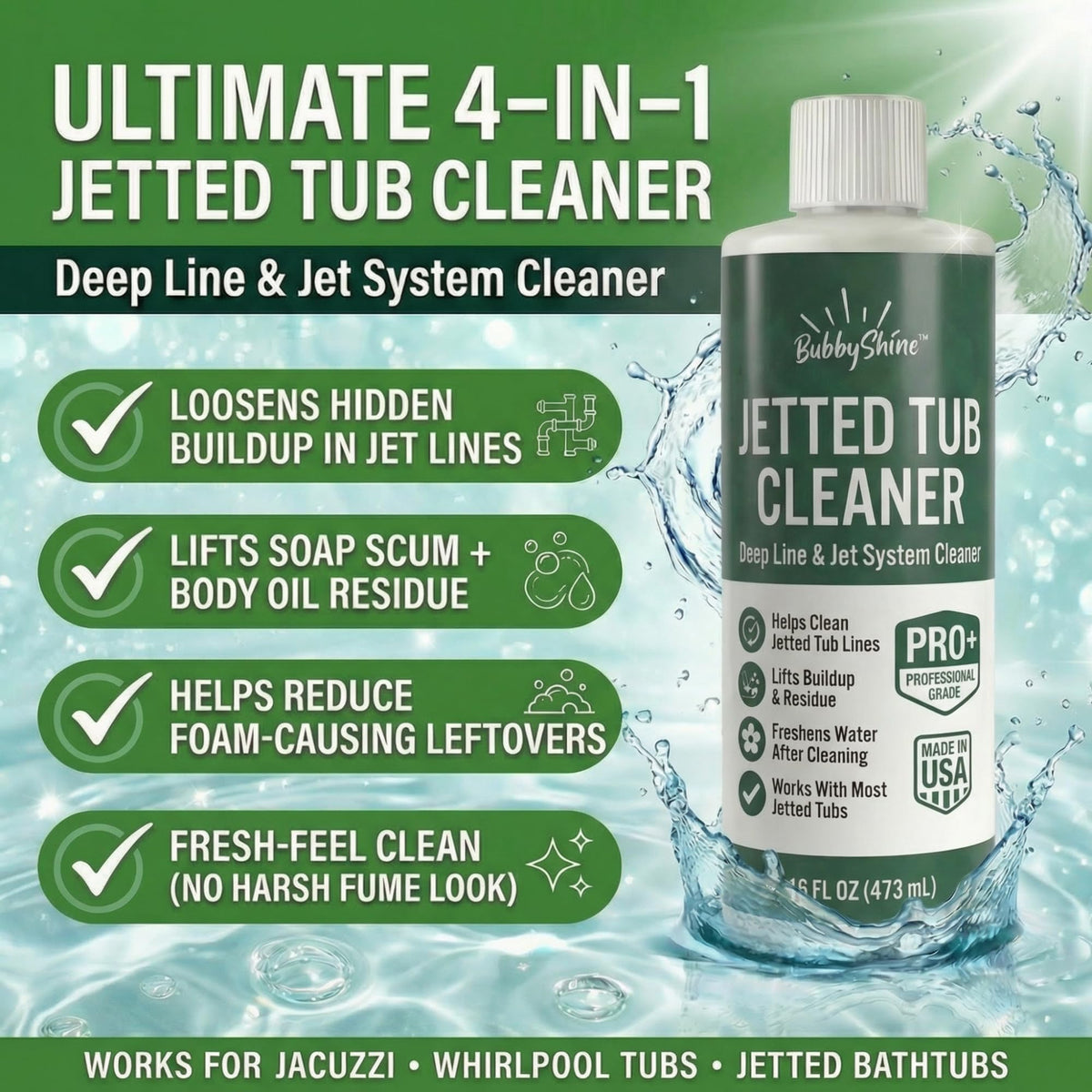Jetted Tub Cleaner, 16 oz - product detail 1