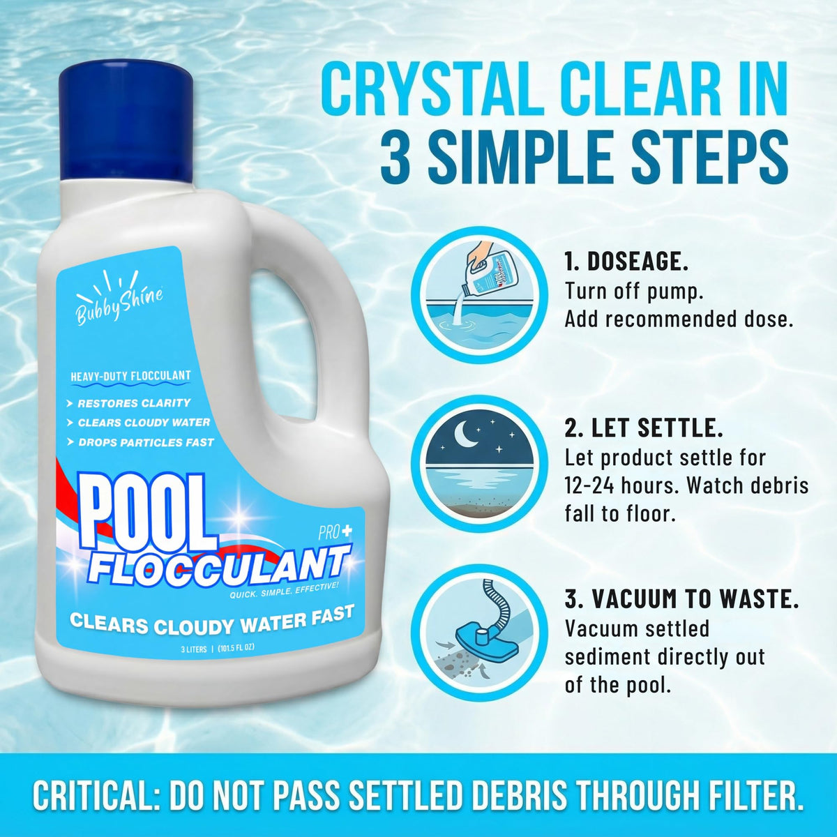Pool Flocculant, 3 L - product detail 3