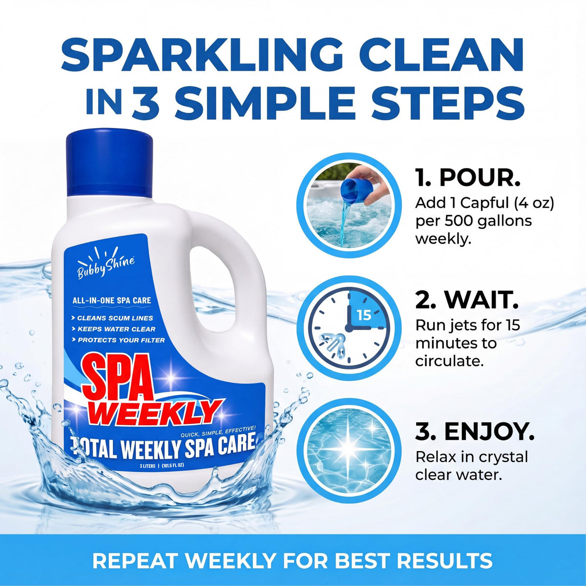 5-in-1 Weekly Hot Tub Treatment, 3 L - product detail 2