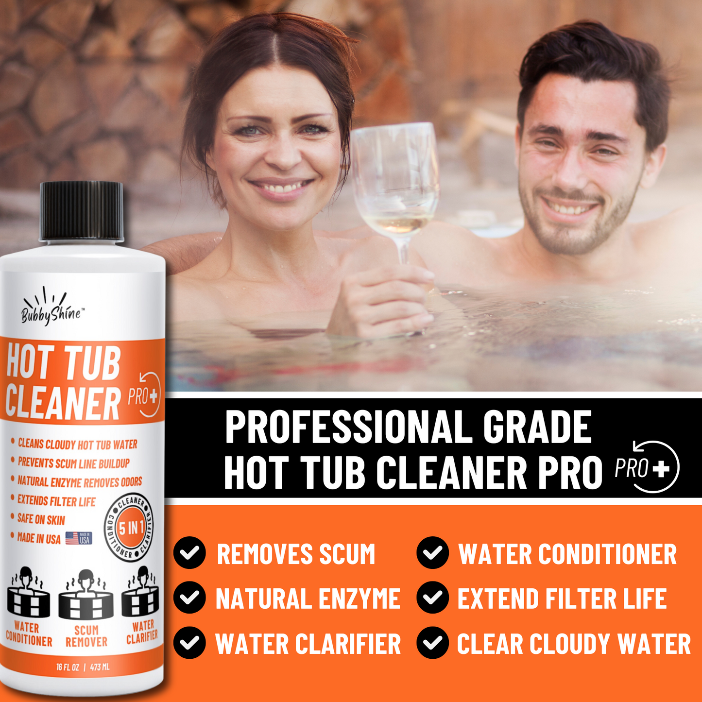 Hot Tub Cleaner Pro + 16oz