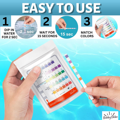 BubbyShine pool and hot tub test strips
