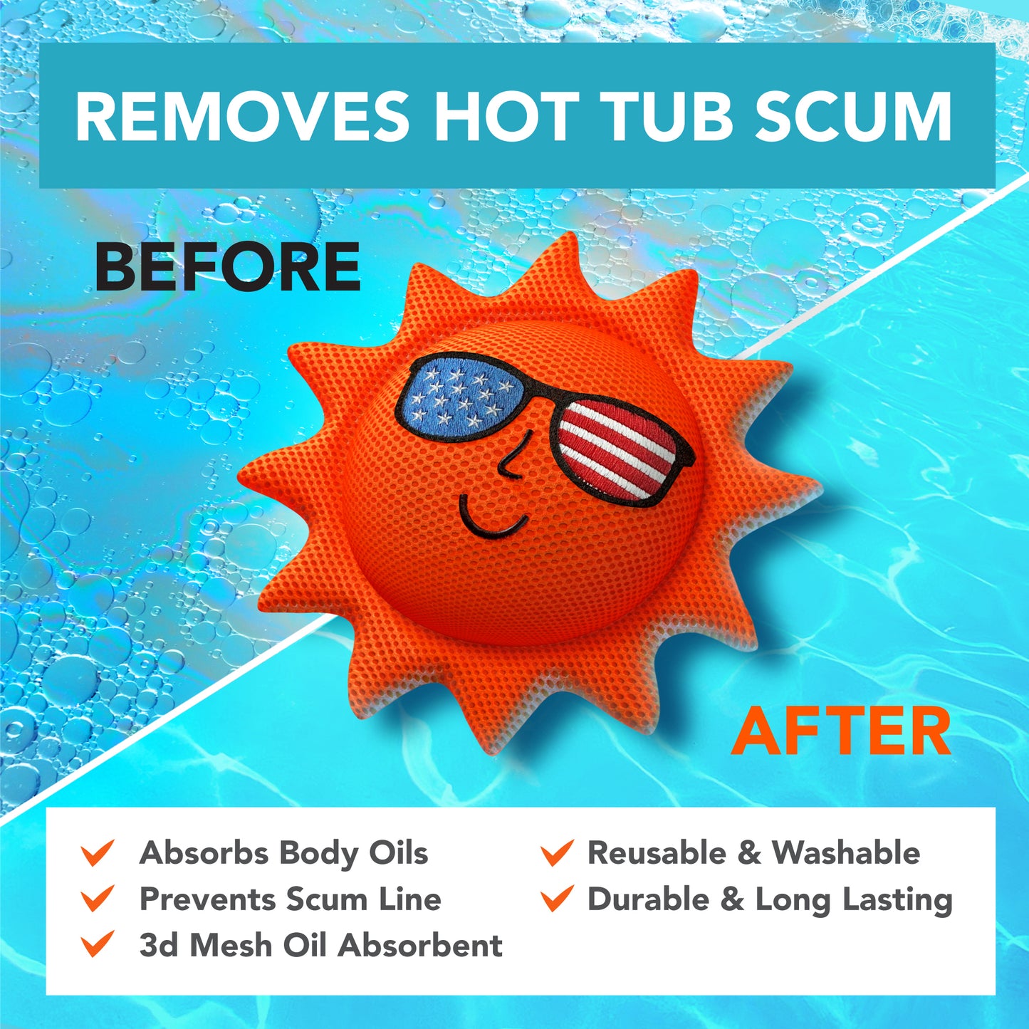 Hot Tub Scum Absorber USA 1 Pack